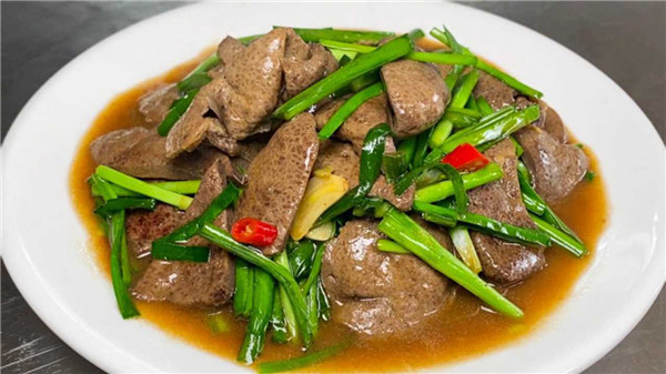 韭菜炒肝尖
